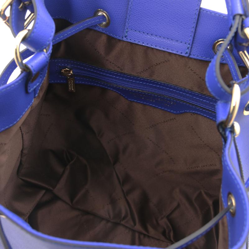Γυναικεία τσάντα δερμάτινη TL142050 - Μπλέ - Εσωτερικό(2)