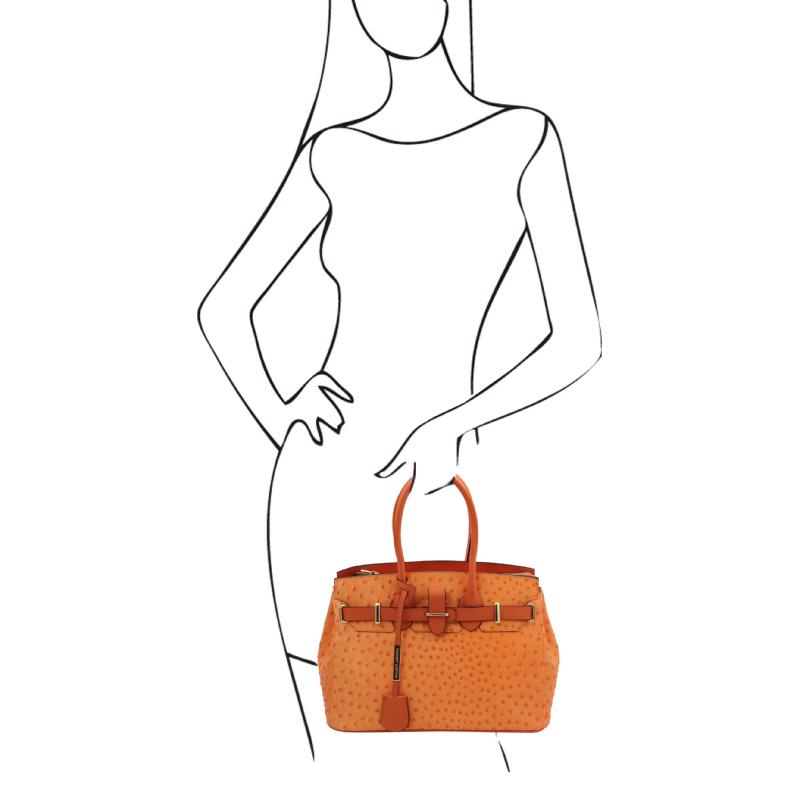 Γυναικεία τσάντα δερμάτινη TL142120 - Μπράντυ - Μέγεθος