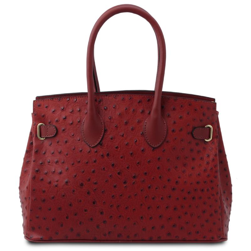 Γυναικεία τσάντα δερμάτινη tl142120   Κόκκινο   Πίσω όψη
