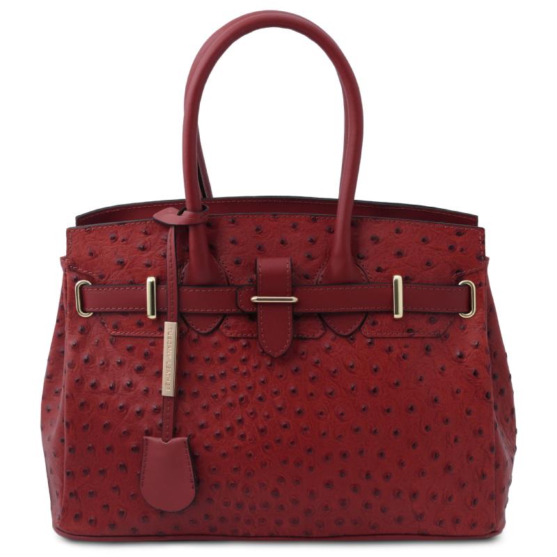 Γυναικεία τσάντα δερμάτινη TL142120 - Κόκκινο