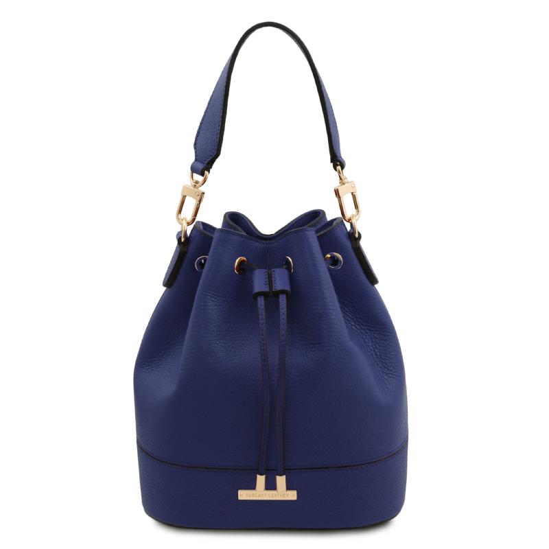 Γυναικεία τσάντα δερμάτινη TL142146 - Μπλέ σκούρο