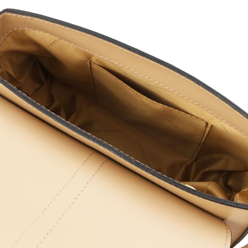 Γυναικεία τσάντα ώμου δερμάτινη Nausica TL141598 - Σαμπανιζέ - Εσωτερικό 
