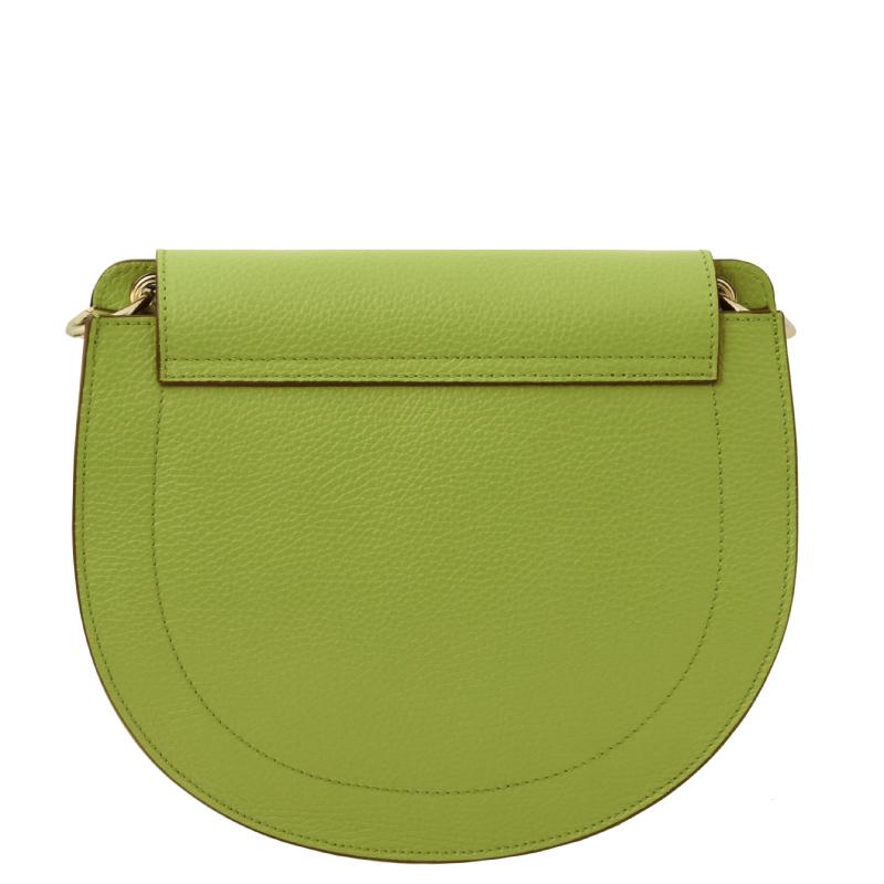 Γυναικεία Τσάντα Ώμου Δερμάτινη - Tiche - TL142100 - Πράσινο - Πίσω όψη