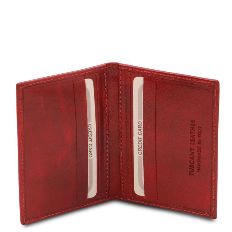 Δερμάτινη θήκη για κάρτες -TL142063 - Κόκκινο - Εσωτερικό