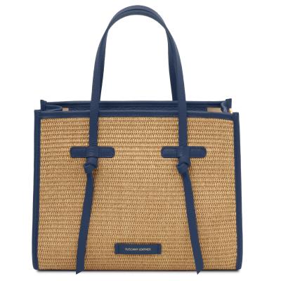 Γυναικεία Τσάντα Ώμου Frame Raffia