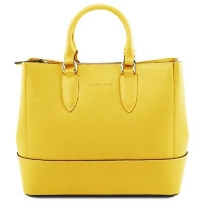 Γυναικεία τσάντα δερμάτινη TL141638 - Κίτρινο