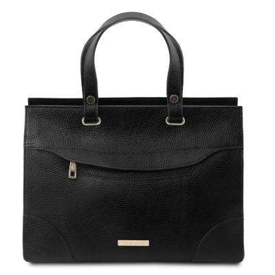 Γυναικεία τσάντα δερμάτινη - TL142079 - Μαύρο