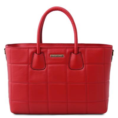 Γυναικεία τσάντα δερμάτινη TL142124 - Κόκκινο lipstick