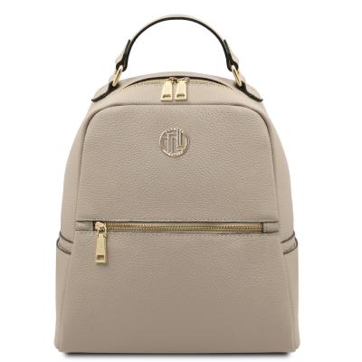 Γυναικεία Τσάντα Πλάτης Δερμάτινη Prisma - TL142483 - Σταχτί ανοιχτό