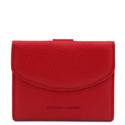 Γυναικείο πορτοφόλι δερμάτινο TL142059 - Κόκκινο lipstick