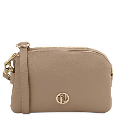 Γυναικείο Τσαντάκι Δερμάτινο Lily - TL142375 - Σταχτί ανοιχτό