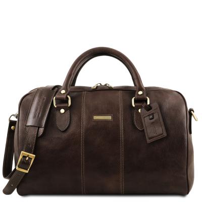 Σάκος ταξιδίου δερμάτινος TL141658 Lisbona Small Size - Καφέ σκούρο