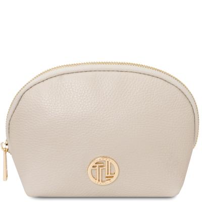 Τσαντάκι Καλλυντικών Δερμάτινο Vera - TL142438 - Μπεζ