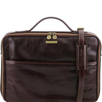 Τσάντα laptop Δερμάτινη vicenza   tl141240   Καφέ σκούρο