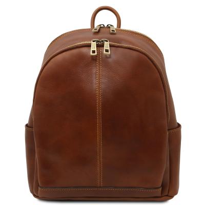 Τσάντα Πλάτης Δερμάτινη Canberra - TL142460 - Καφέ