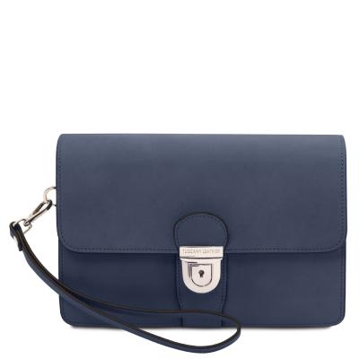 Ανδρικό Τσαντάκι Δερμάτινο Oliver TL142608 - Μπλε σκούρο