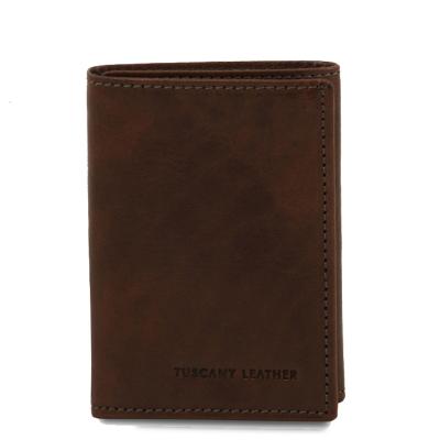 Δερμάτινη θήκη για κάρτες TL140801 - Καφέ σκούρο