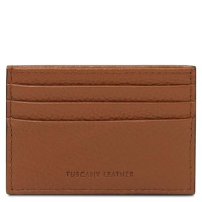 Δερμάτινη θήκη για Επαγγελματικές / Πιστωτικές κάρτες - TL142472 - Κονιάκ