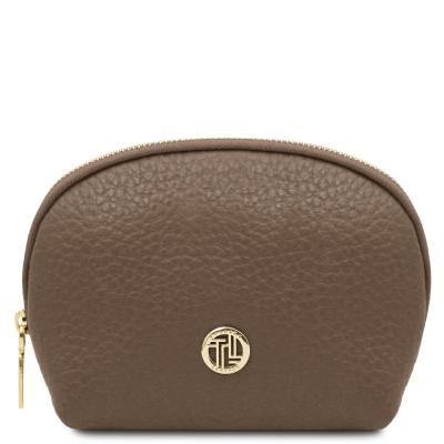 Τσαντάκι Καλλυντικών Δερμάτινο Vera II - TL142521 - Σταχτί σκούρο