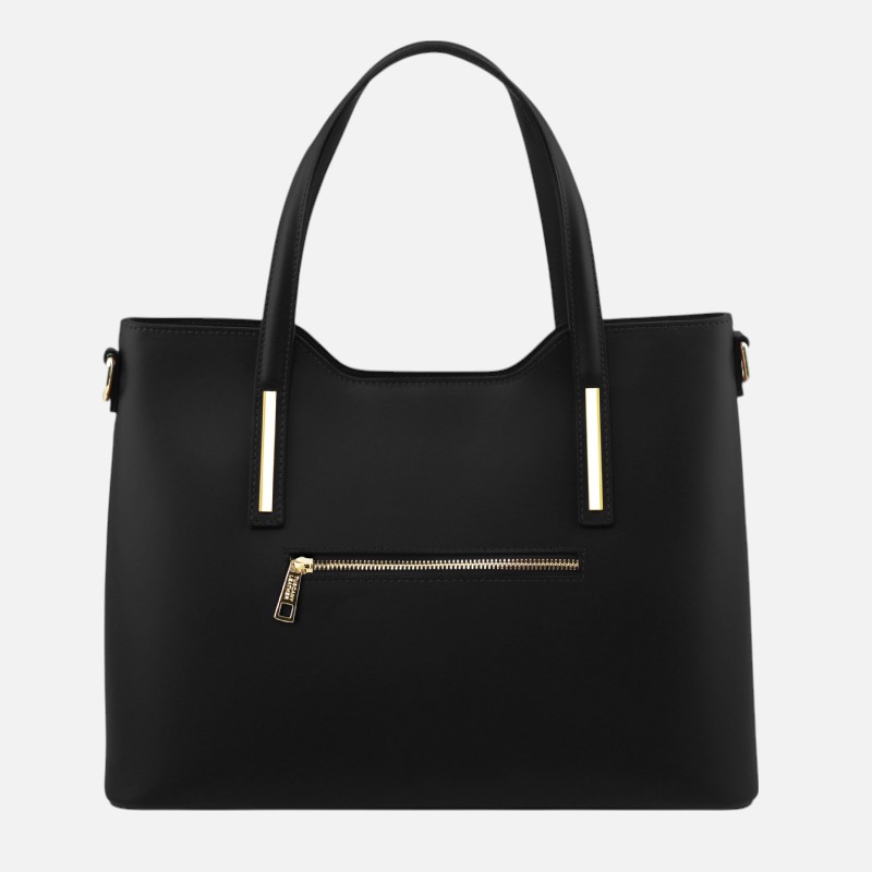 Olimpia Leather tote - Μαύρο - Image 5