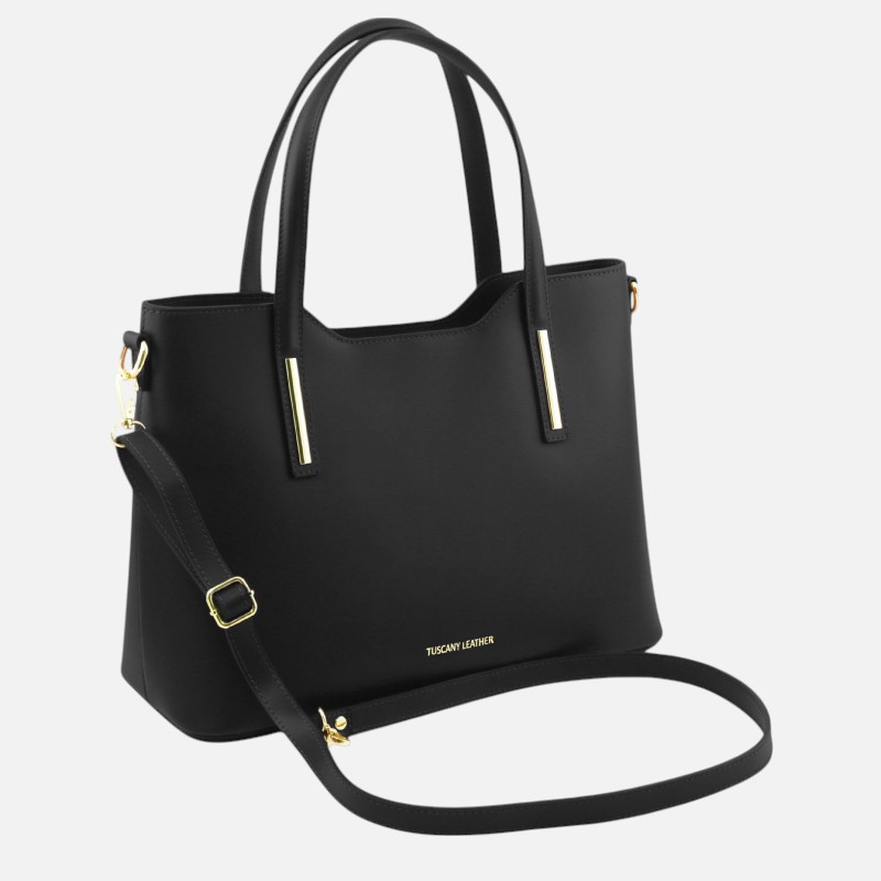 Olimpia Leather tote - Μαύρο - Image 2