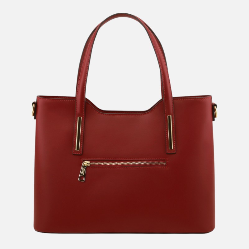 Olimpia Leather tote - Κόκκινο - Image 5