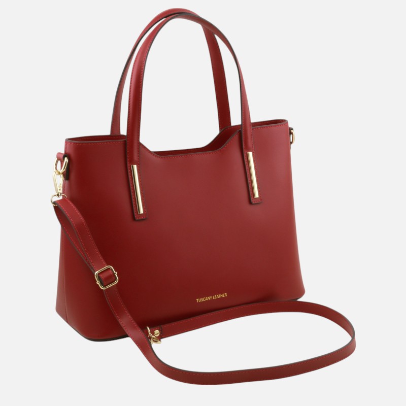Olimpia Leather tote - Κόκκινο - Image 2