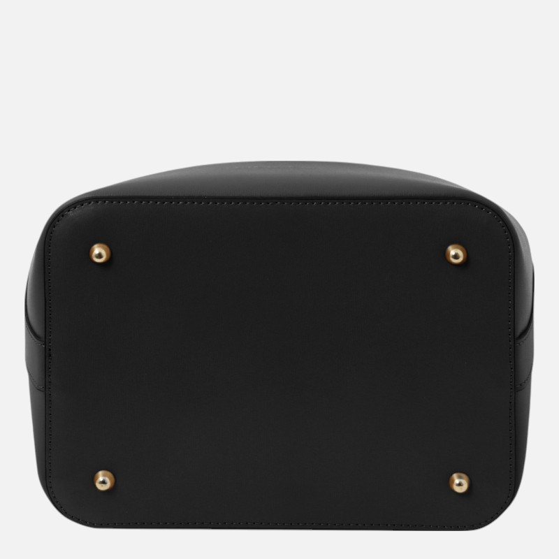 Vittoria Leather bucket bag - Μαύρο - Image 5