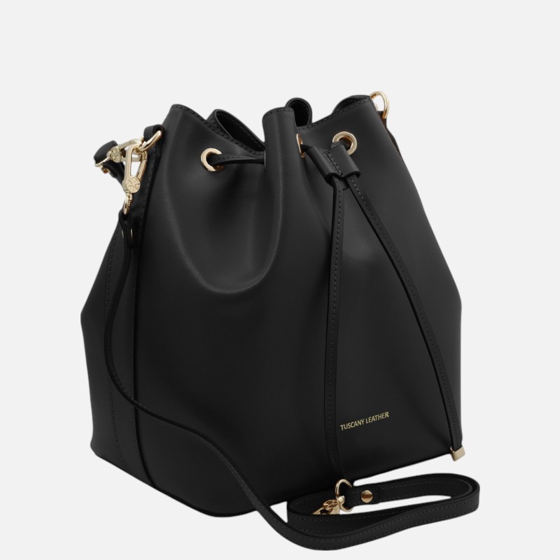 Vittoria Leather bucket bag - Μαύρο - Image 2