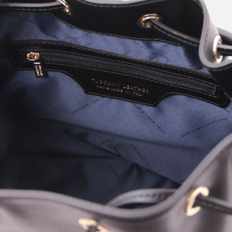 Vittoria Leather bucket bag - Μαύρο - Image 4