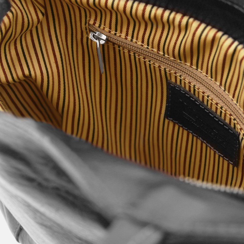 Patty Leather convertible backpack shoulderbag - Μαύρο - Image 4