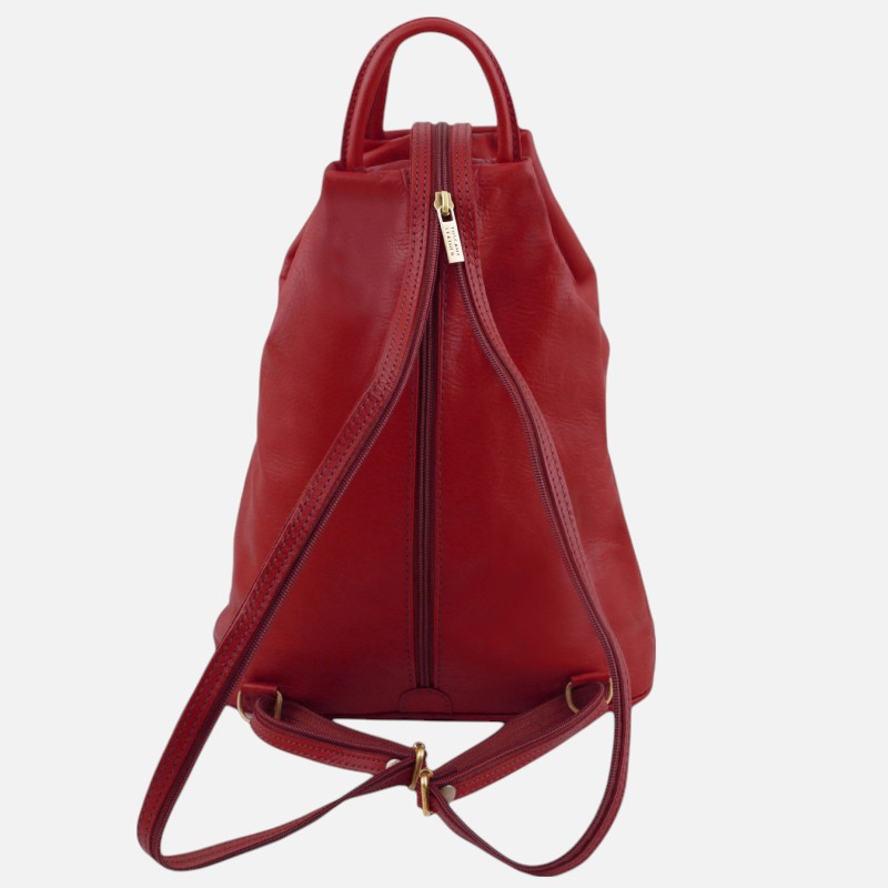 Shanghai Soft leather backpack - Κόκκινο - Image 3