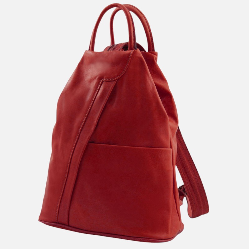 Shanghai Soft leather backpack - Κόκκινο - Image 2