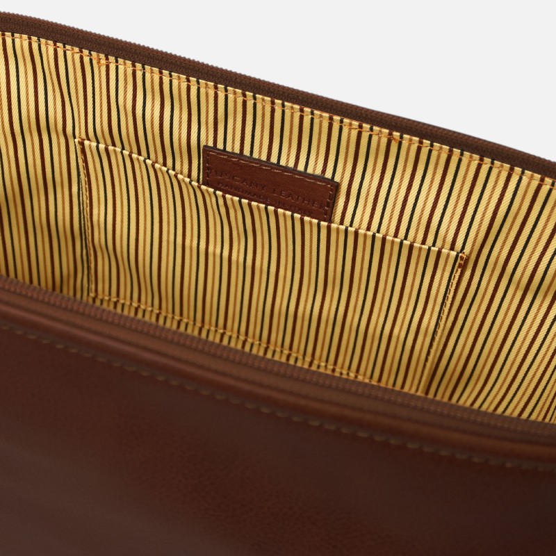 Smarty Leather toiletry bag - Large size - Καφέ - Image 4