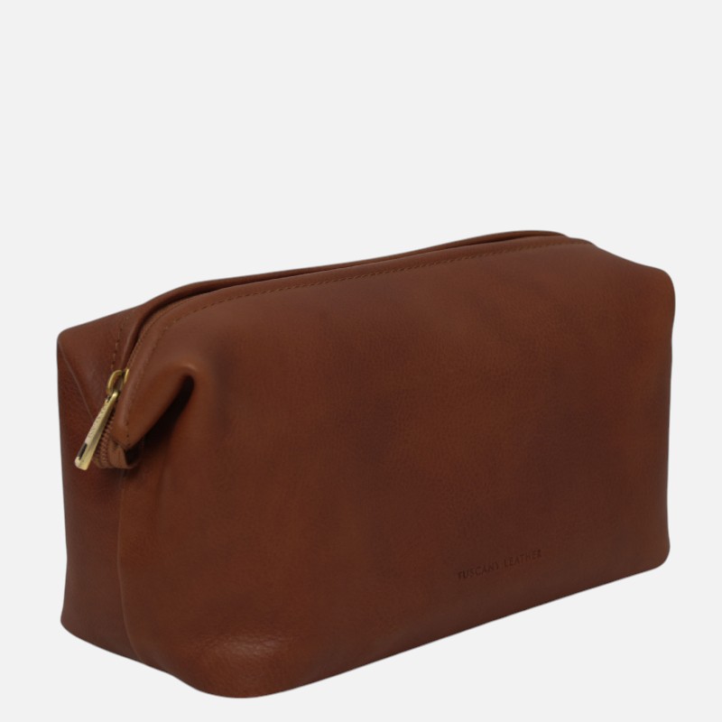 Smarty Leather toiletry bag - Large size - Καφέ - Image 2