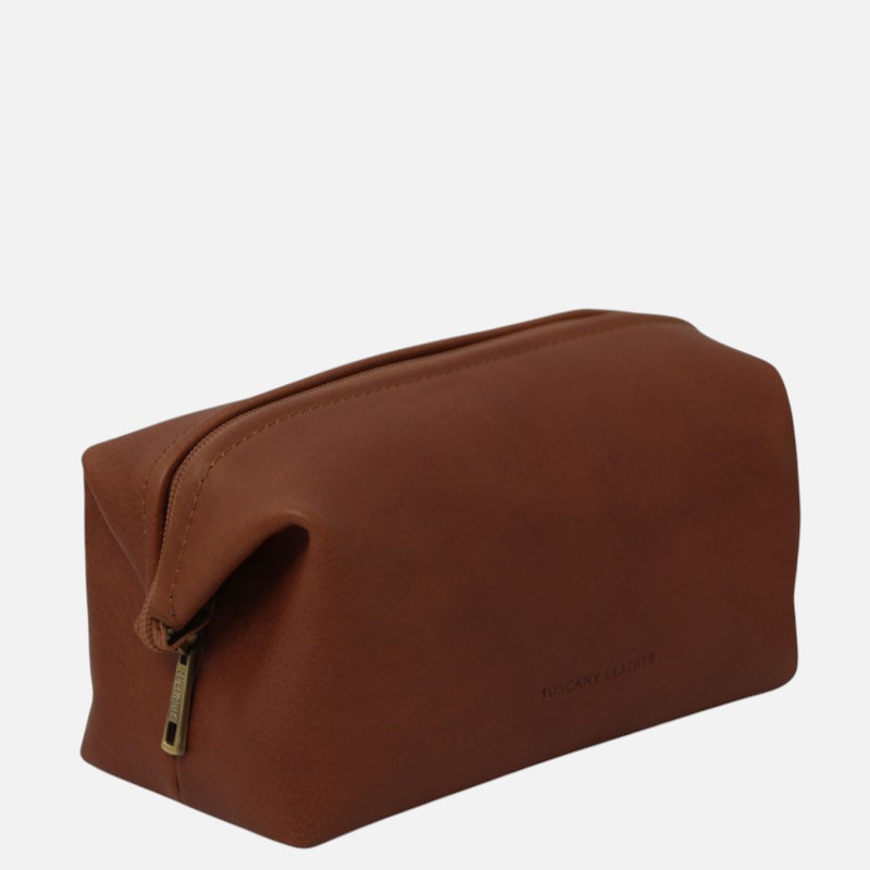 Smarty Leather toiletry bag - Small size - Καφέ - Image 2