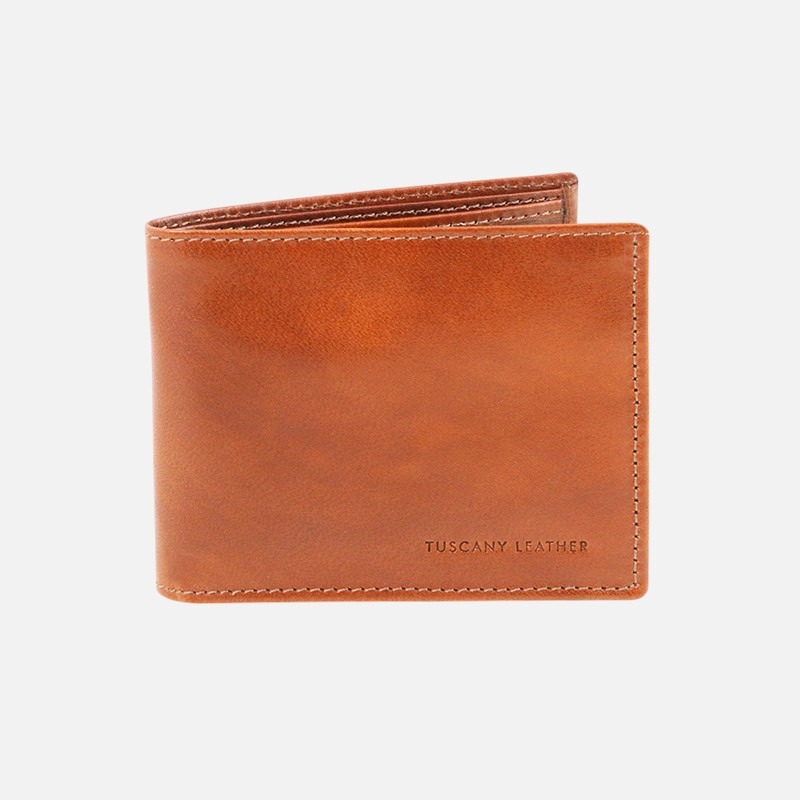 Exclusive 3 fold leather wallet for men with coin pocket - Μελί