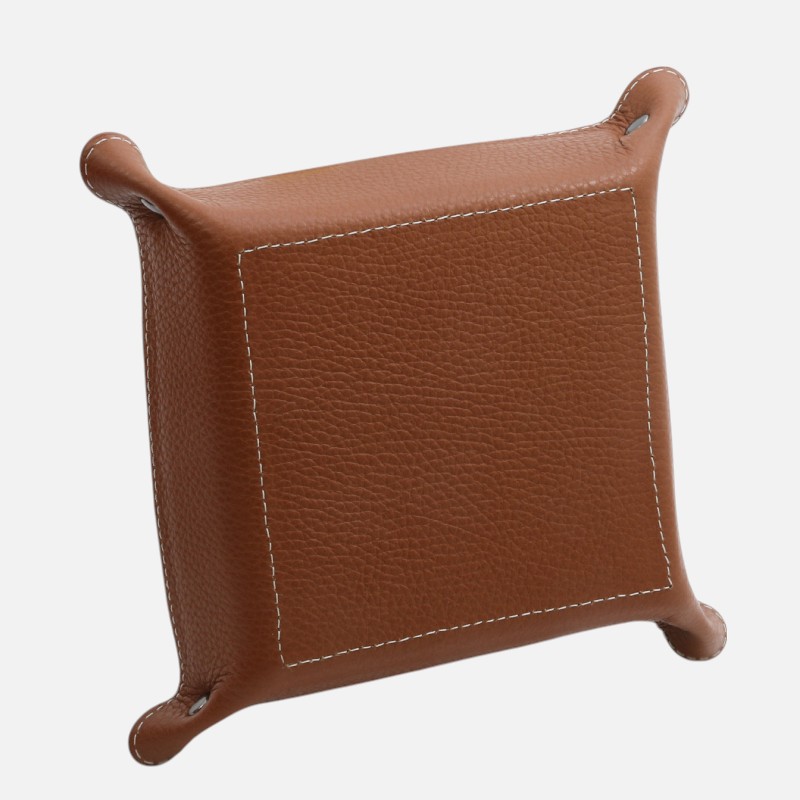 Leather valet tray - Κονιάκ - Image 3
