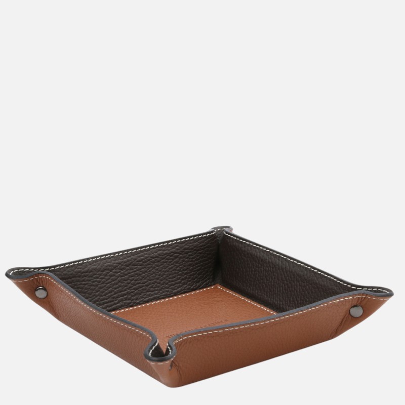 Leather valet tray - Κονιάκ