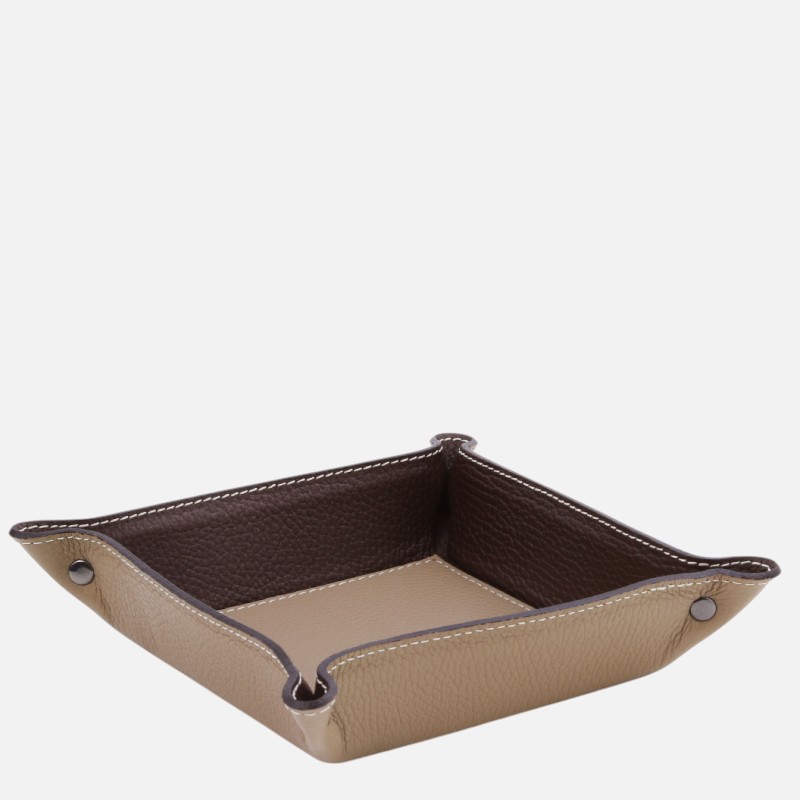 Leather valet tray - Σταχτί ανοιχτό