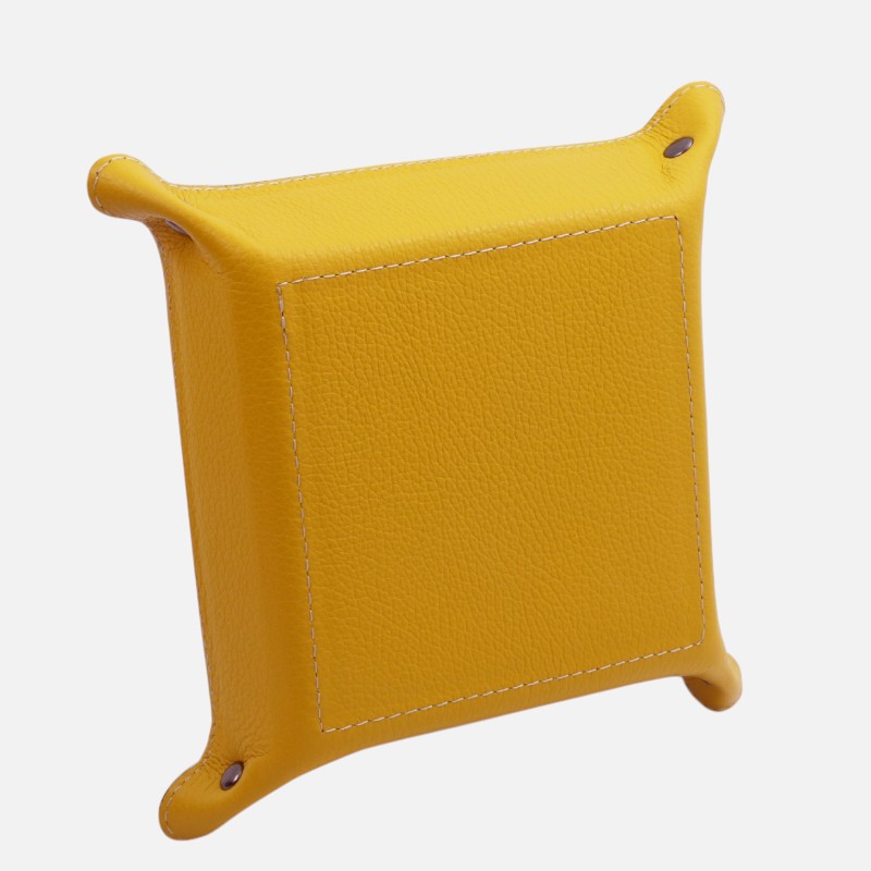 Leather valet tray - Κίτρινο - Image 3