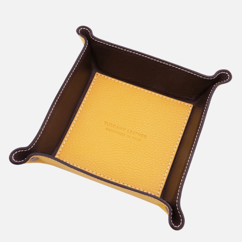Leather valet tray - Κίτρινο - Image 2