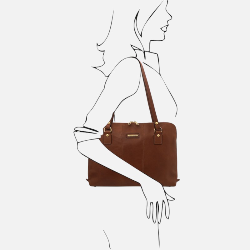 Ravenna Exclusive lady business bag - Καφέ - Image 8