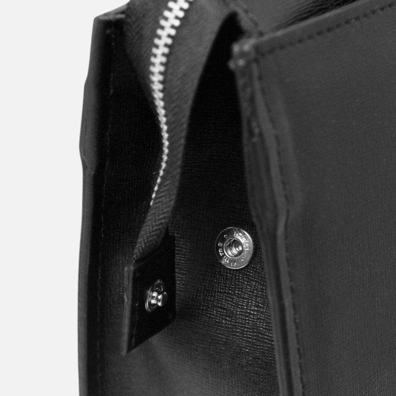 Palermo Saffiano Leather briefcase 3 compartments for women - Μαύρο - Image 7