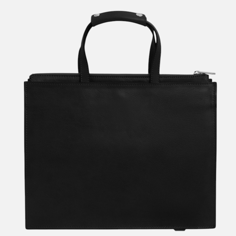 Palermo Leather briefcase 3 compartments for women - Μαύρο - Image 7