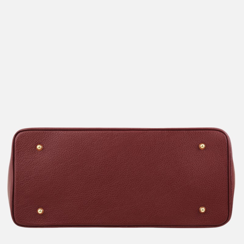 TL Bag Leather handbag with golden hardware - Κόκκινο - Image 6