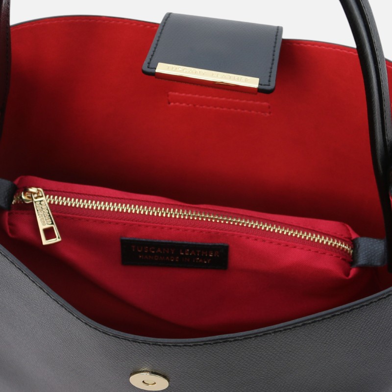 Clio Leather secchiello bag - Μαύρο - Image 4