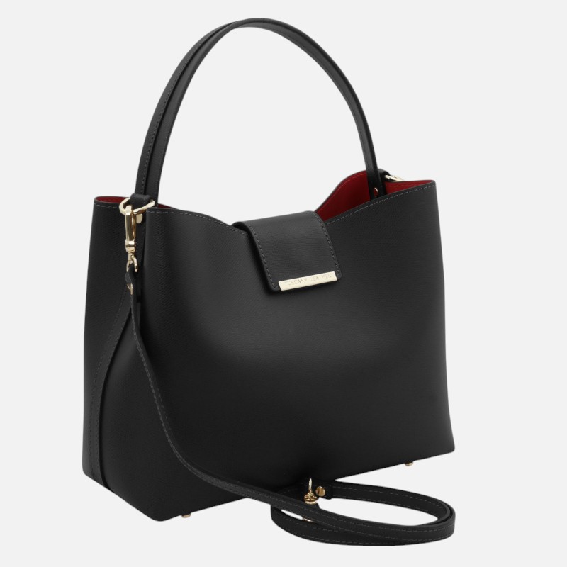 Clio Leather secchiello bag - Μαύρο - Image 2