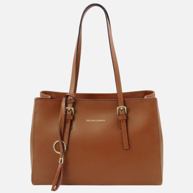 TL Bag Leather shoulder bag - Κονιάκ