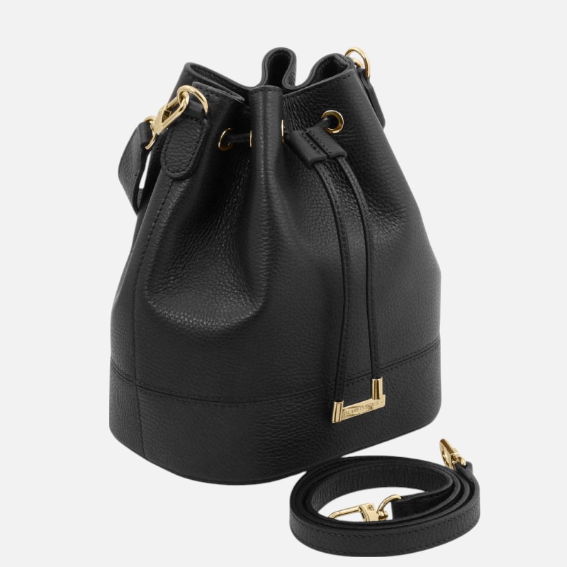 TL Bag Leather bucket bag - Μαύρο - Image 2